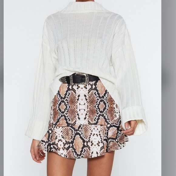 Nasty Gal Dresses & Skirts - NASTY GAL Flip It Snake Skirt